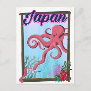 Japan Vintage Style Reiseplakat Postkarte