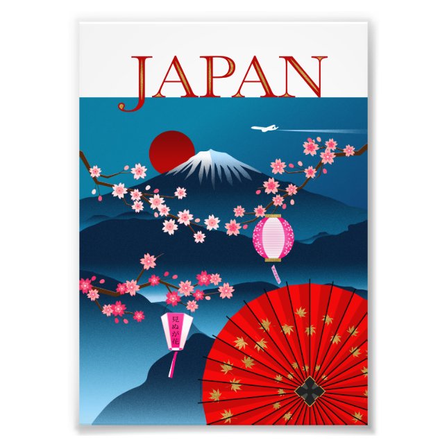 Japan Vintage Travel Poster l Mount Fuji (Vorne)