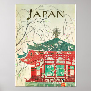 Japan Vintage Travel Poster wiederhergestellt