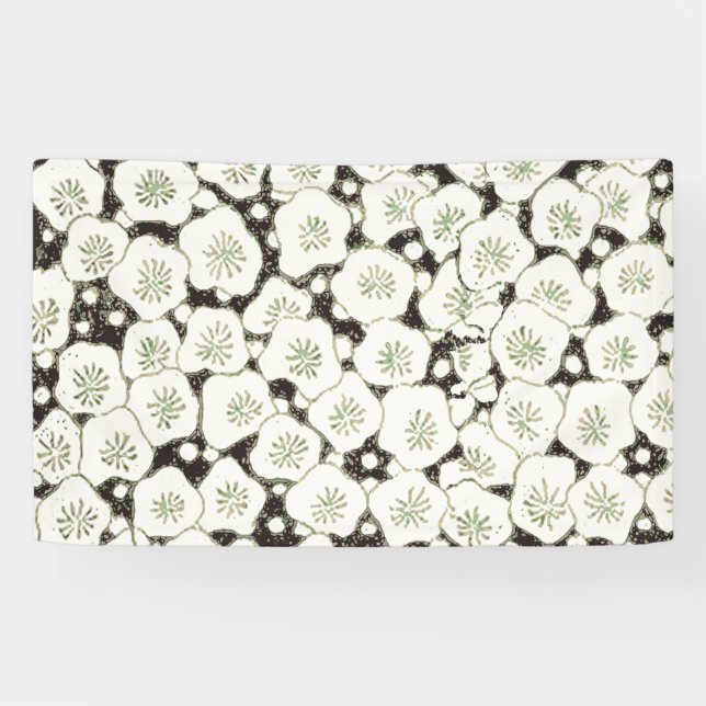 Japan Weiße Blume Blumengarten Banner (Horizontal)