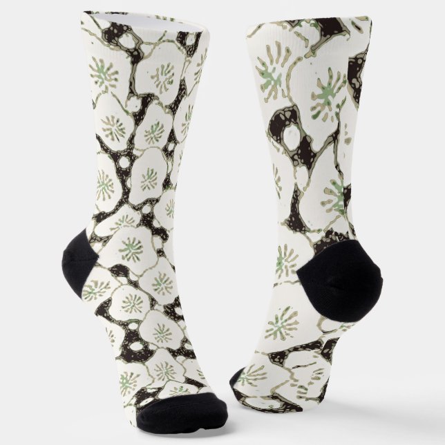 Japan Weiße Blume Blumengarten Socken (Gewinkelt)