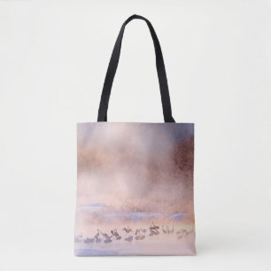 Japan Winternatur. Naturlandschaft, verschneite Na Tasche