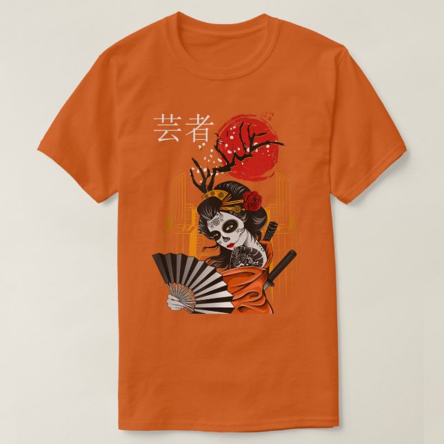 Japan Zombie Anime Otaku Grunge Retro Tokio Kanji T-Shirt (Design vorne)