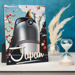 Japan-Zug Vintage-Reiseplakat. Fotoplatte