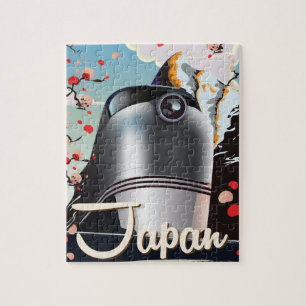 Japan-Zug Vintage-Reiseposter.