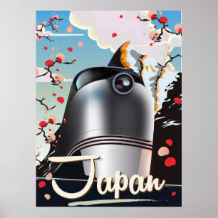 Japan-Zug vintage Reiseposter. Poster