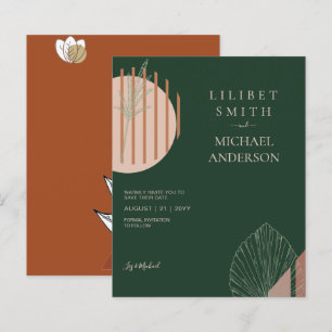 Japandi Abstrakte skandinavische Hochzeit