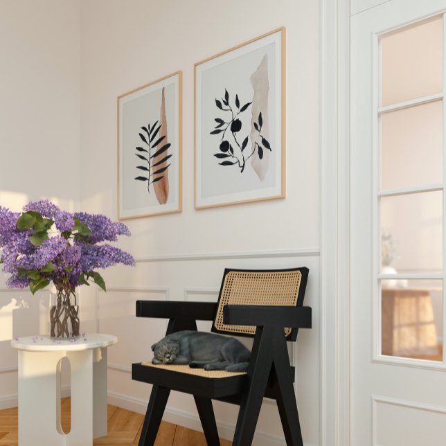 Japandi Aquarell abstrakt Bilderwand Sets (Von Creator hochgeladen)