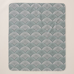Japandi Bauernhof Gray Monochromatic Waves Scallop Sherpadecke