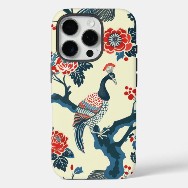 Japandi Floral William Morris Style coque iphone (Verso)