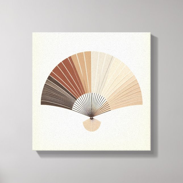 Japandi Folding Fan Abstract Balance Art Leinwanddruck (Vorderseite)
