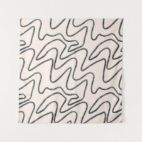 Japandi Minimalist Brush Stroke Pattern in Cream a