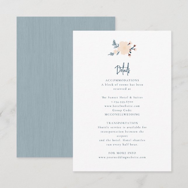 Japandi minimalistische Hochzeitskarte Begleitkarte (Vorne/Hinten)