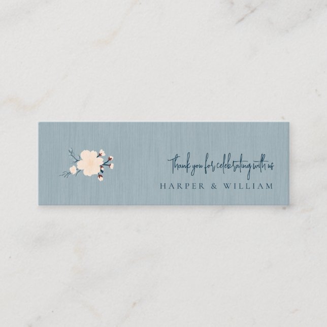 Japandi qr Code Social Media Hochzeitkarte Mini Visitenkarte (Vorderseite)