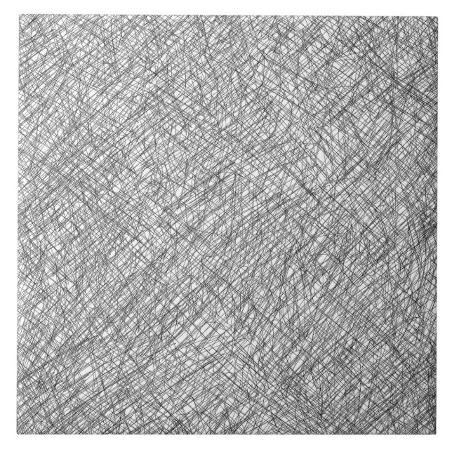 Japandi Textil Stil einfache Linien Skribble Fliese (Vorderseite)
