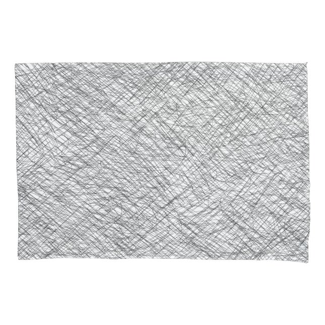 Japandi Textil Stil einfache Linien Skribble Kissenbezug (Vorderseite)