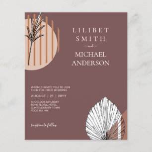 Japandi Wedding Scandinavian Abstrakt Geometric Flyer