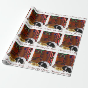 Japaner Chin, der Weihnachten erwartet Geschenkpapier