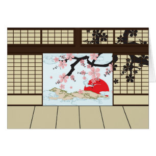 Japaner-Entwurf - Shoji-Ansicht-Karte
