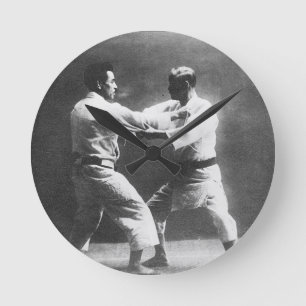 Japaner Judoka Jigoro Kano Kyuzo Mifue Judo Runde Wanduhr