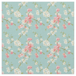 Japaner, Kirschblüte, aquamarin, weiß, rosa, mit Stoff
