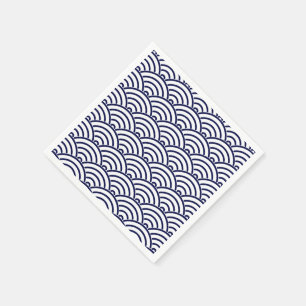 Japaner Koinobori Fisch-Skala in Delft-Blau Serviette