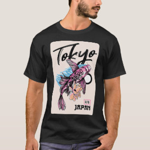 Japaner mit Koi-Fischen T-Shirt