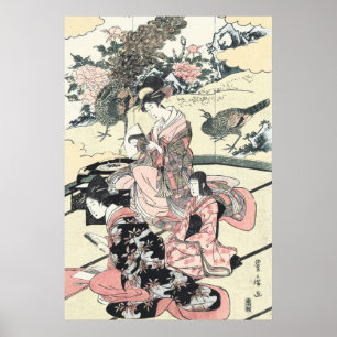 Japaner Ukiyo-e Daimyo kein okuzashiki durch Poster