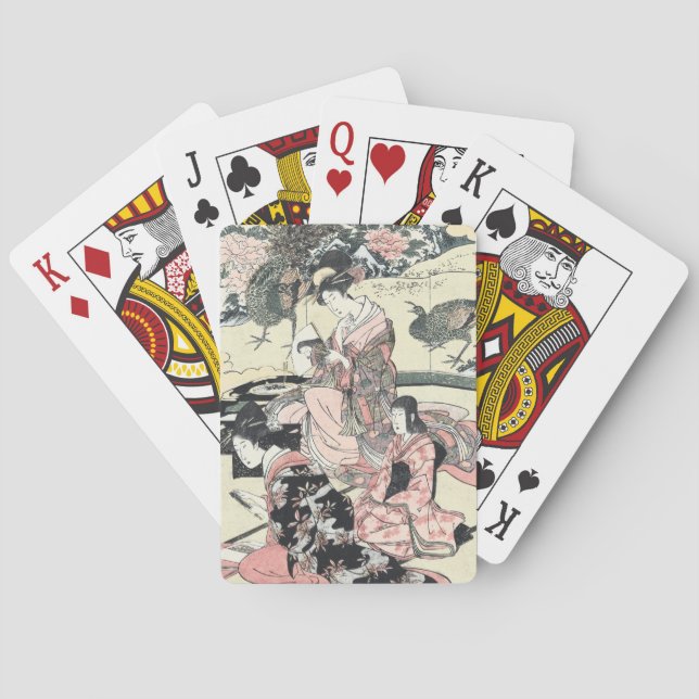 Japaner Ukiyo-e Daimyo kein okuzashiki durch Spielkarten (Rückseite)