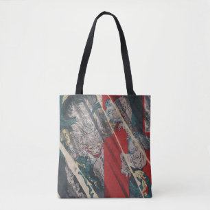 Japaner Ukiyo-e Yokai Ibaraki Dämon durch Tasche