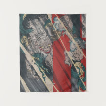 Japaner Ukiyo-e Yokai Ibaraki Dämon durch
