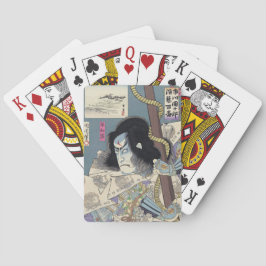 Japaner Woodblock Druck durch Kunichika Spielkarten