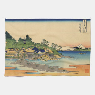 Japaner Woodblock: Enoshima in Sagami Provinz Geschirrtuch