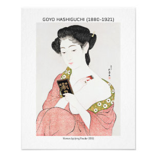 Japanerin, die Pulver aufbringt - Goyō Hashiguchi Fotodruck