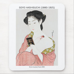 Japanerin, die Pulver aufbringt - Goyō Hashiguchi Mousepad