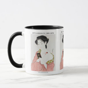 Japanerin, die Pulver aufbringt - Goyō Hashiguchi Tasse
