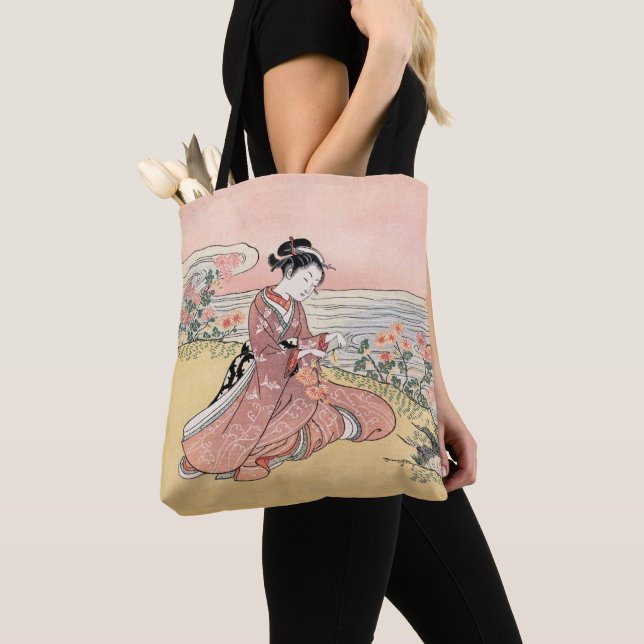 Japanerin Picking Chrysanthemum Tasche (Von Nahem)