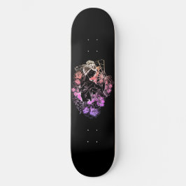 Japanerin tanzt in Blume Skateboard Deck