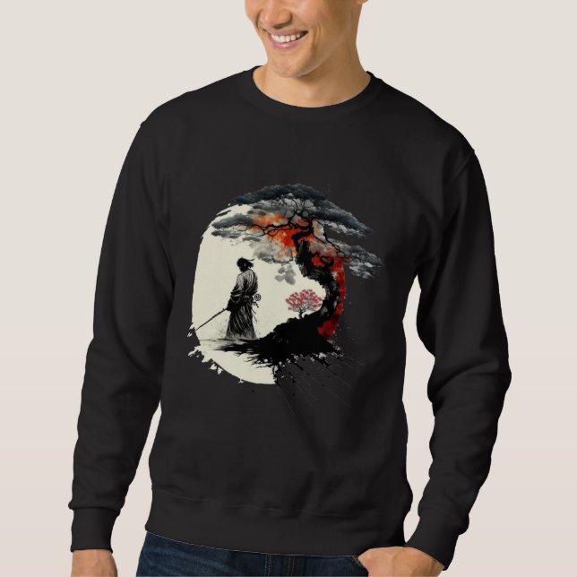 Japanese Aikido Tree of Life Peace of War Samurai Sweatshirt (Vorderseite)