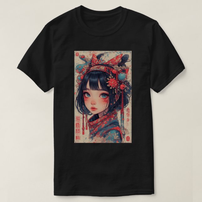 Japanese Anime Girl Fantasy Art 03 T-Shirt (Design vorne)