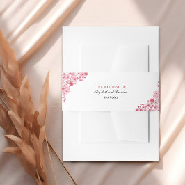 Japanese Blossom Wedding – Pink Floral Einladungsbanderole