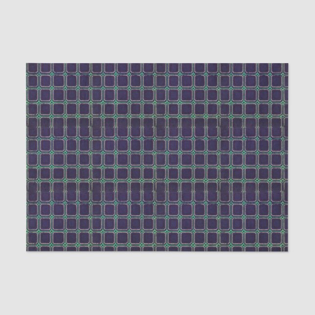 JAPANESE BLUE SQUARE WOODBLOCK DRUCKPAPIER SEIDENPAPIER (Vorderseite)