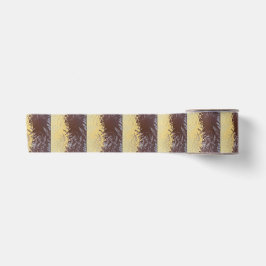 Japanese Botanical Minimal Leaves Soft Gold Light Satinband
