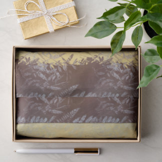 Japanese Botanical Minimal Leaves Soft Gold Light Seidenpapier