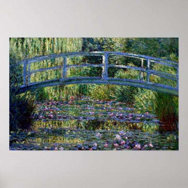 Japanese Bridge - Pont Japonais - by Claude Monet Poster (Vorne)