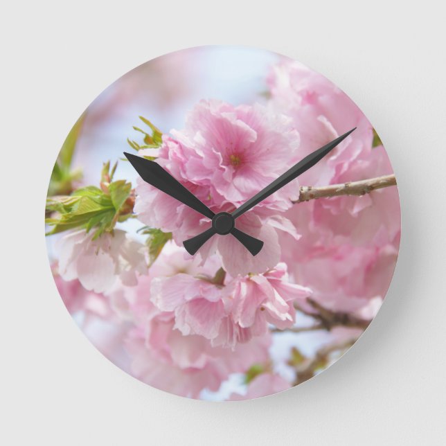 Japanese cherry blossoms runde wanduhr (Vorderseite)