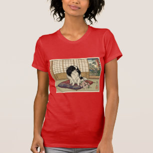 Japanese Chin in einem japanischen Zuhause T-Shirt
