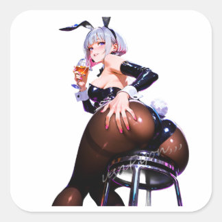 Japanese Cosplayer Series: Manga Edition Quadratischer Aufkleber