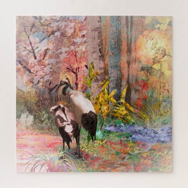 JAPANESE CRANES "Rising Sun" (Vertikal)