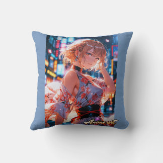 Japanese Cyberpunk Anime Girl Poster | Neon City Kissen